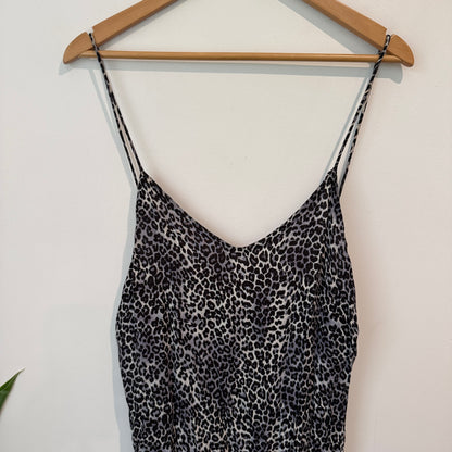 Matel Leopard Print Maxi Slip Dress Size M