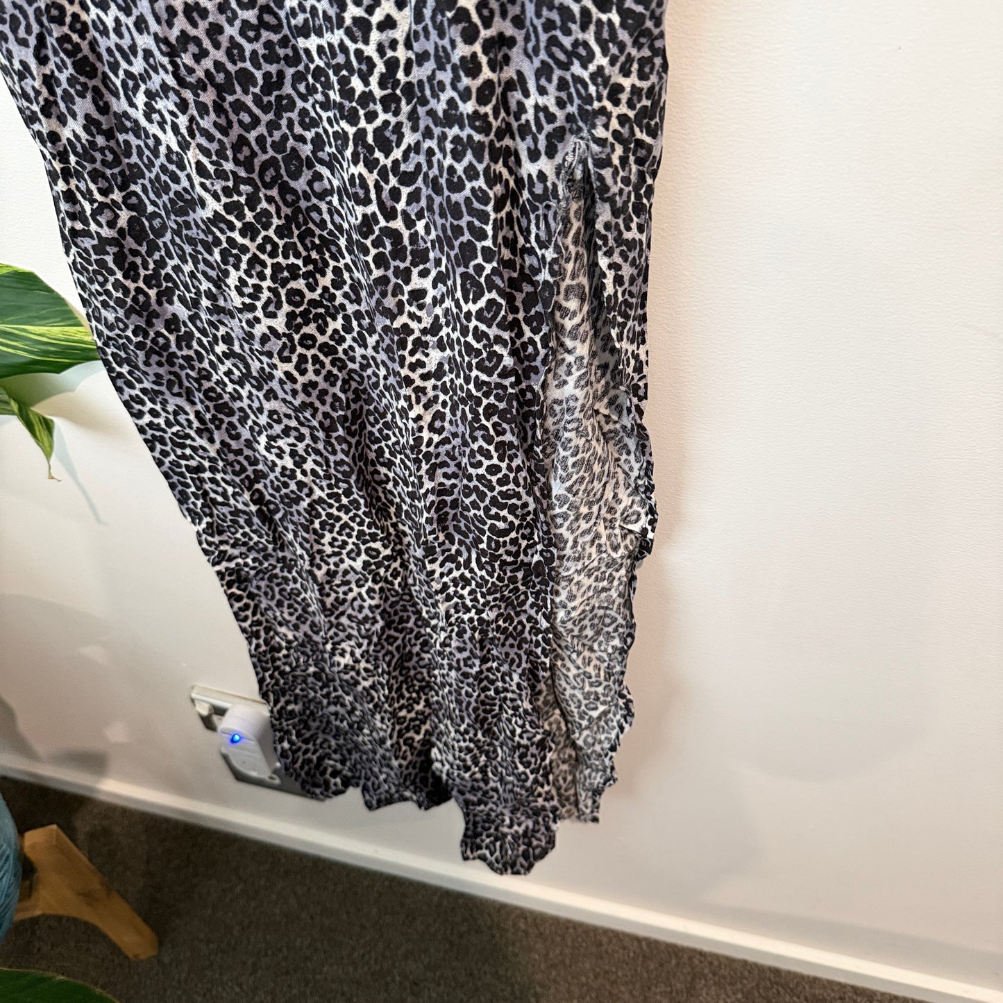 Matel Leopard Print Maxi Slip Dress Size M