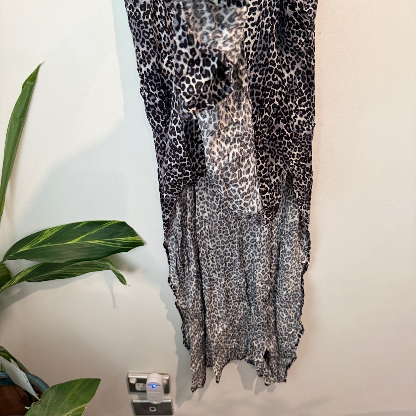 Matel Leopard Print Maxi Slip Dress Size M