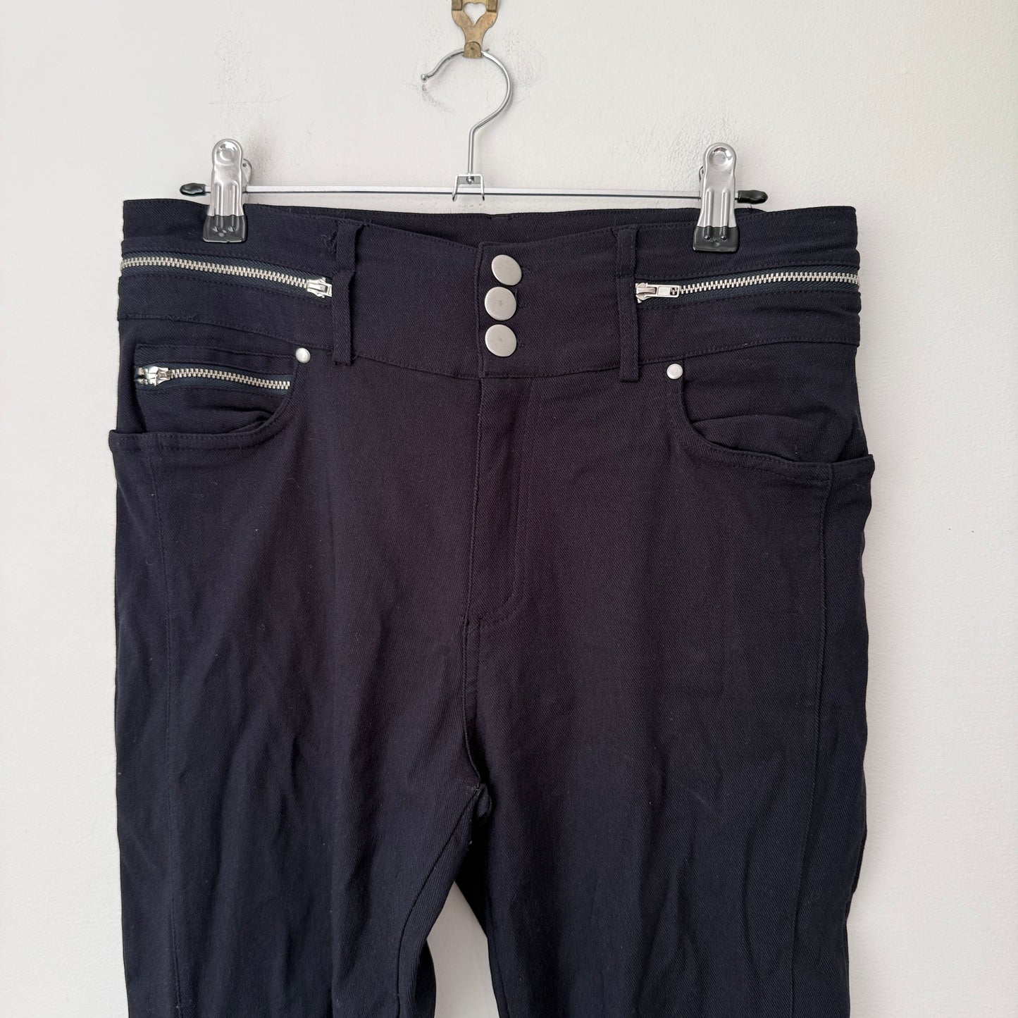 Pagani Size 12 Black Zip Feature Pants