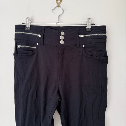 Pagani Size 12 Black Zip Feature Pants