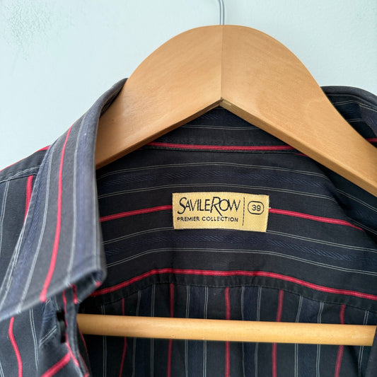 Savile Row Premier Collection Size 39 100% Cotton Shirt