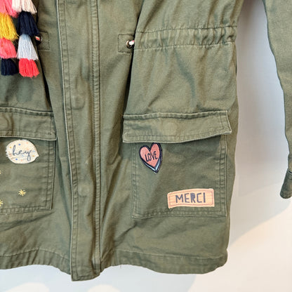 Cotton:On Kids Military-style Khaki Parka Jacket Size 11-12 — Preloved
