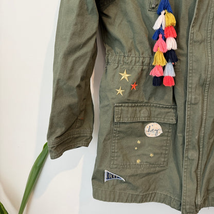 Cotton:On Kids Military-style Khaki Parka Jacket Size 11-12 — Preloved