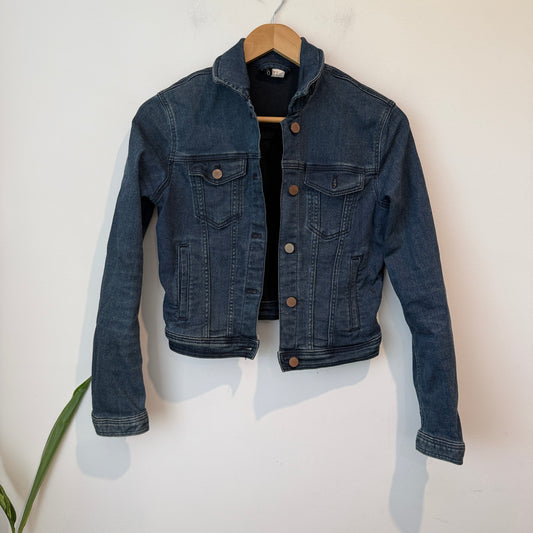 H & M Divided Dark Blue Denim Jacket Size 12 — Preloved