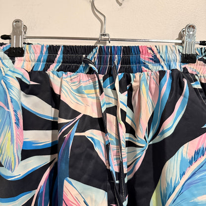 Brand Unknown Tropical Leaf Print Drawstring Shorts Size Waist 64cm