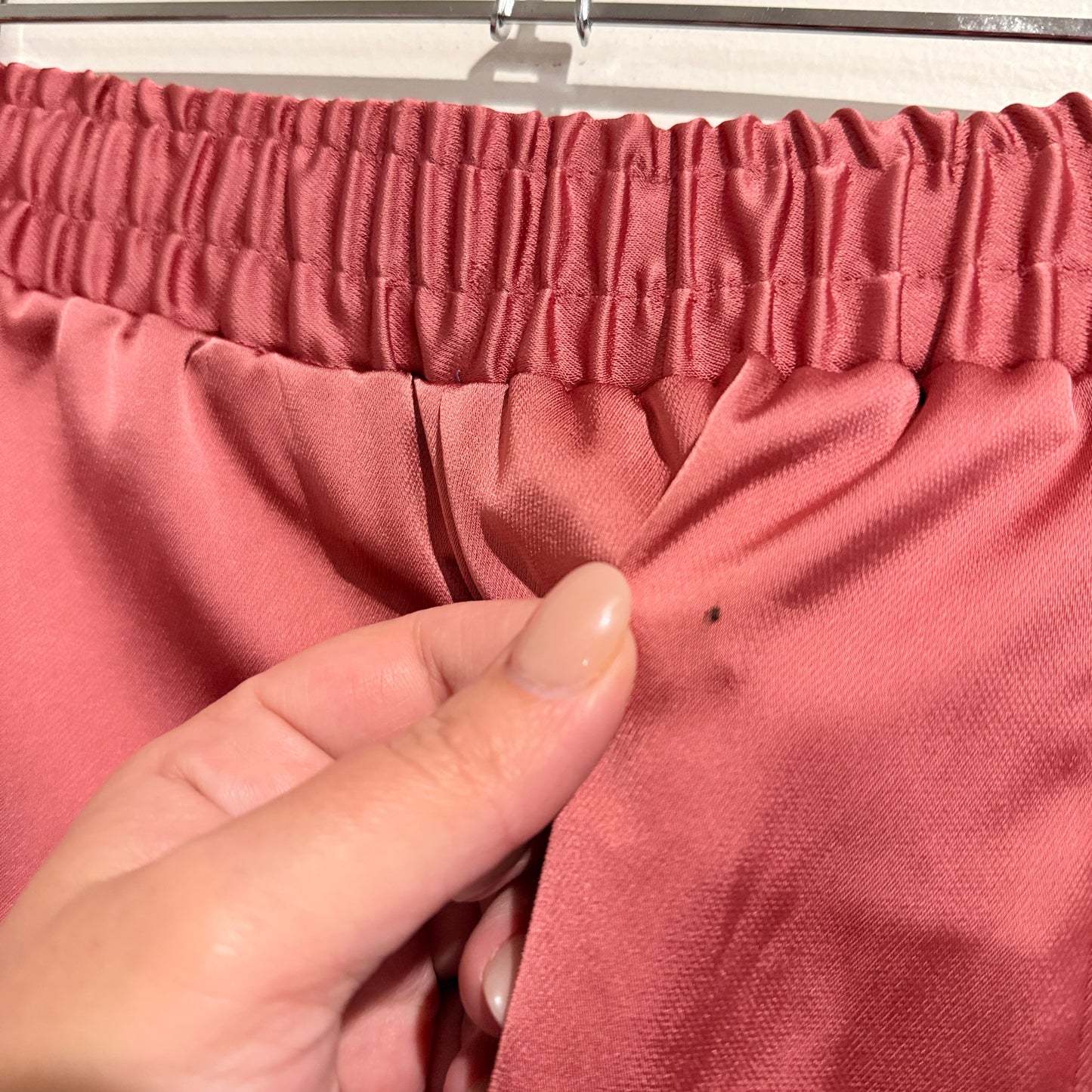 Primark Red Satin Cargo Wide-leg Pants Size 8