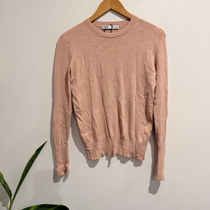 Zara Lightweight Knit Crewneck Sweater. Size L