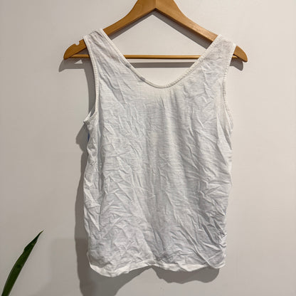 Dunnies Light Blue And White Striped Tank Top Size S