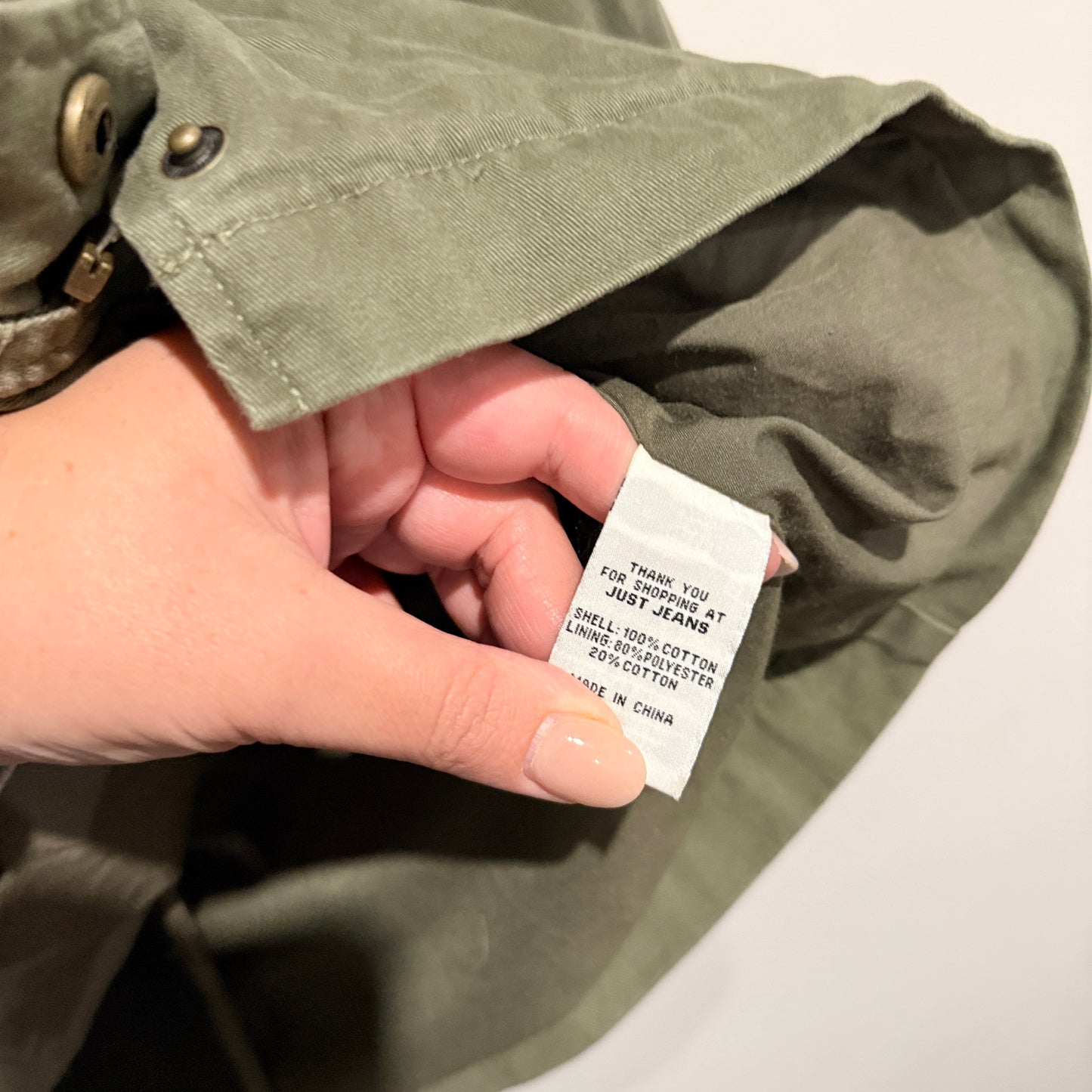 Just Jeans Green Utility Jacket Size 10