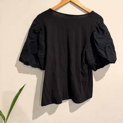 Spirit Short Puff Balloon Sleeves Top Size 18