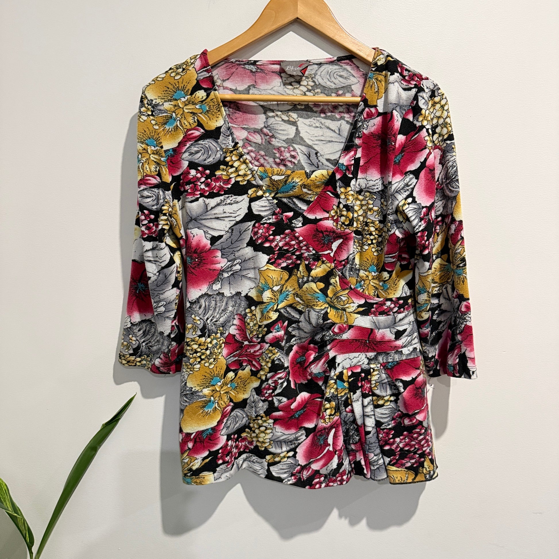 Bkse 3/4 Sleeves Floral Tunic Size 14