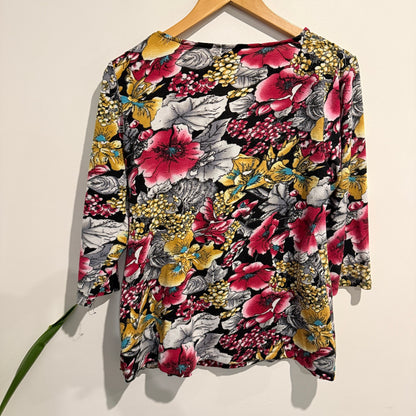Bkse 3/4 Sleeves Floral Tunic Size 14