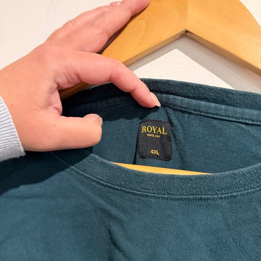 Royal Smokey Teal T-shirt Size 4XL