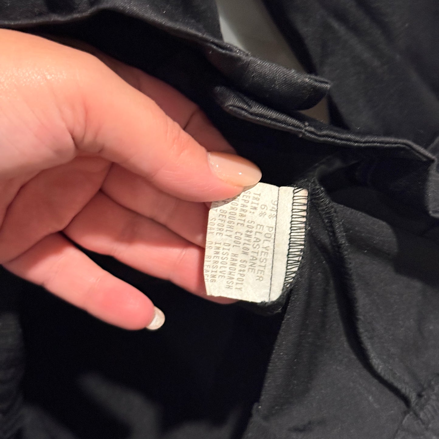 Unknown (NZ Made) Black Long-sleeve Blouse Size 10