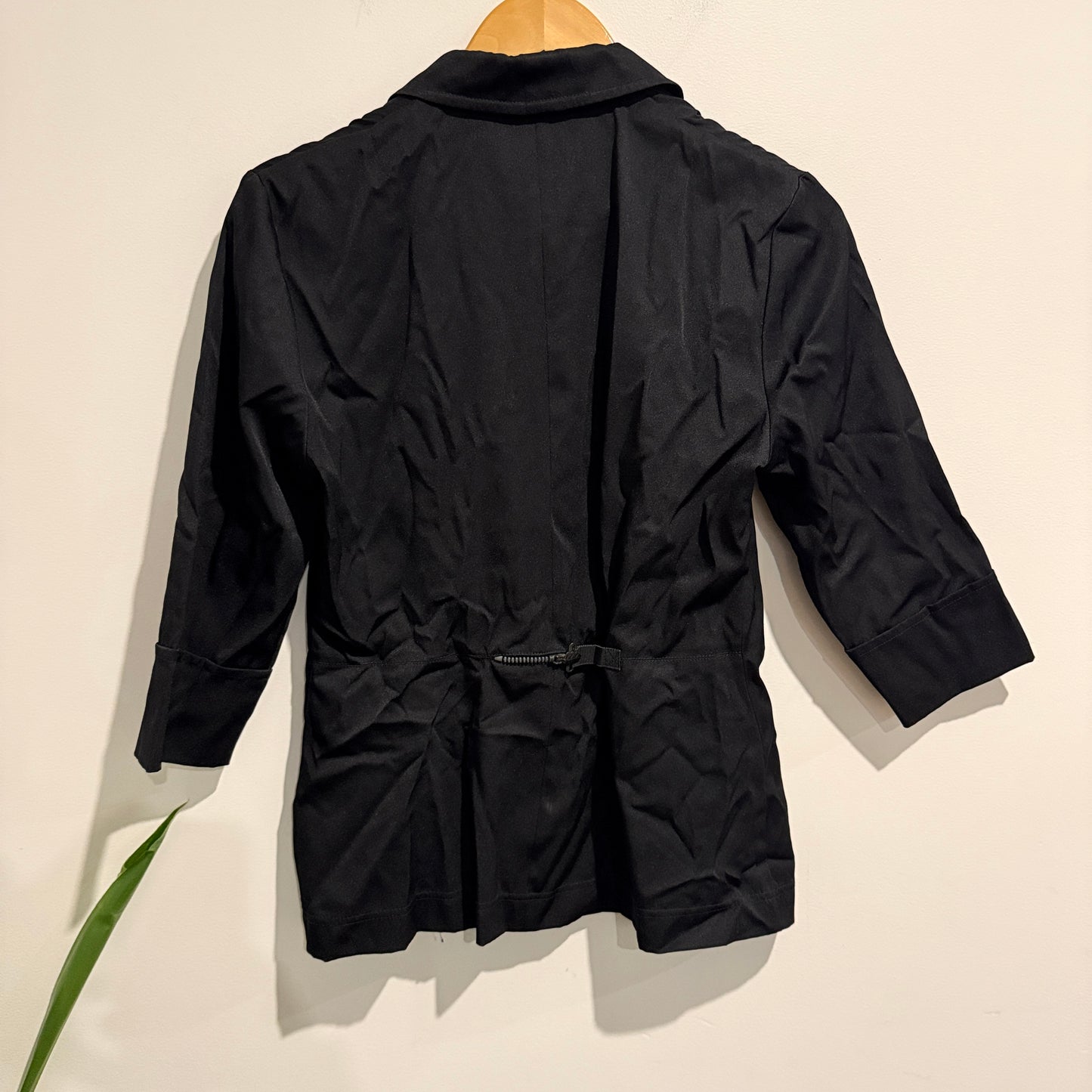 Unknown (NZ Made) Black Long-sleeve Blouse Size 10