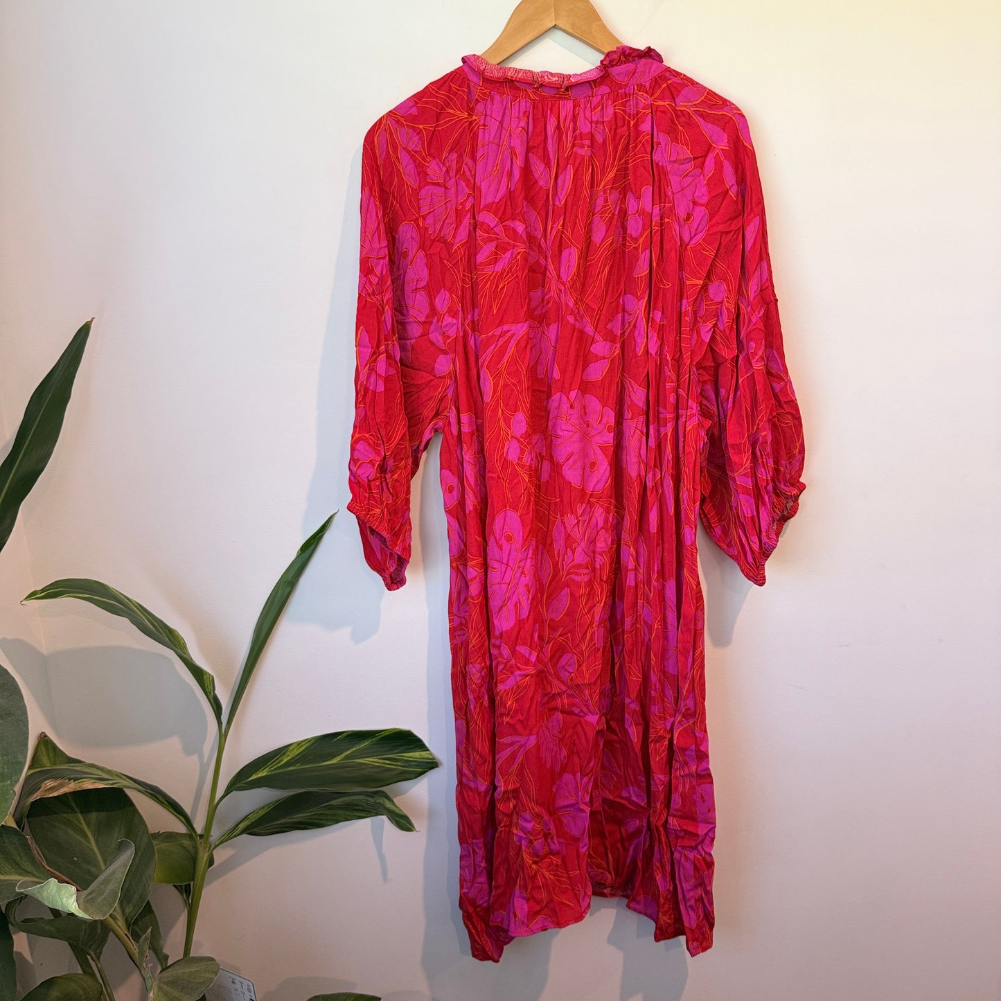 Studio Curve Red Ornamental Foliage Print Boho Size 28
