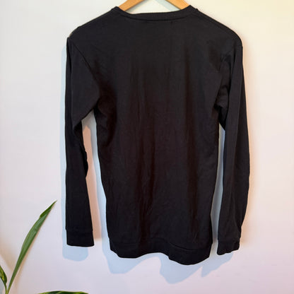 Armani Jeans Black Long-sleeved T-shirt Size U/Arm to U/Arm 47cm
