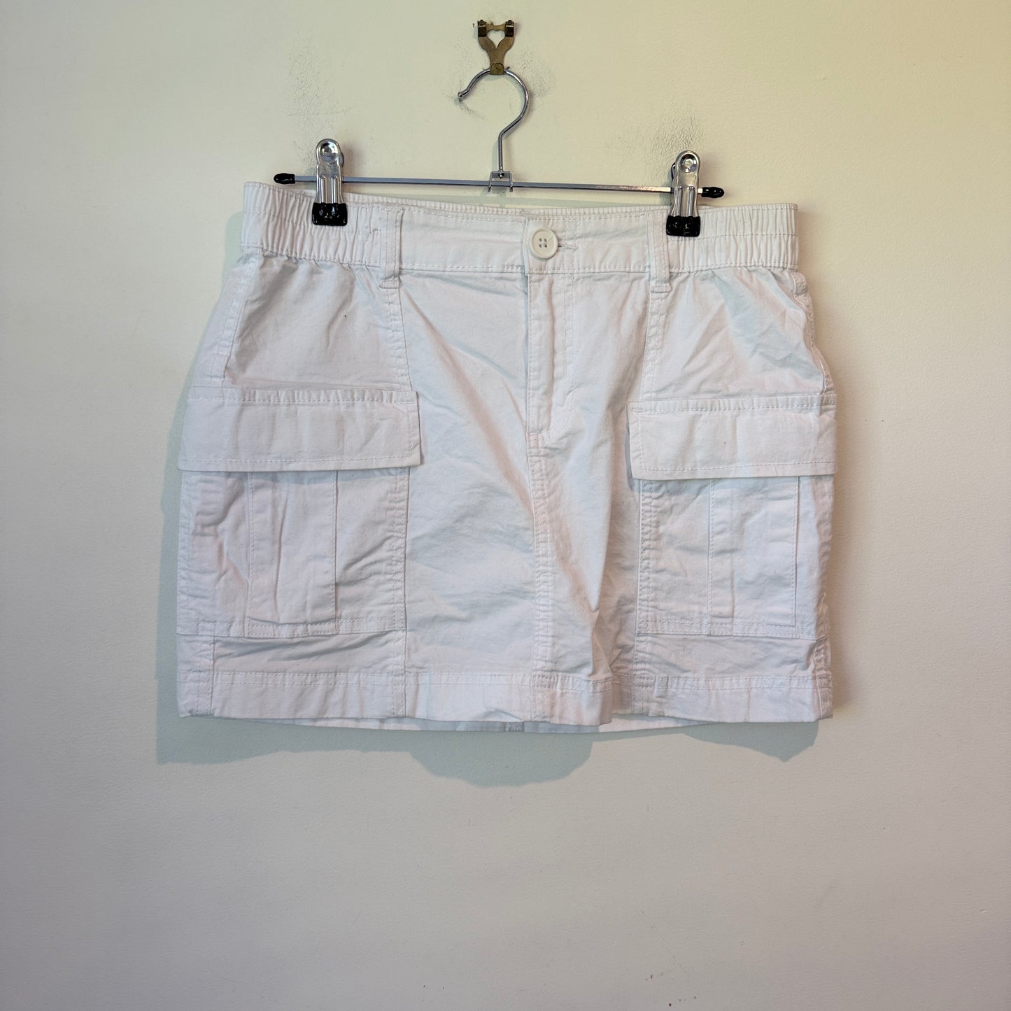 Anko White Cargo Mini Skirt Size 8