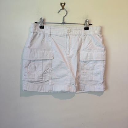 Anko White Cargo Mini Skirt Size 8
