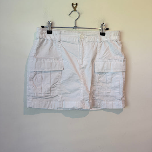 Anko White Cargo Mini Skirt Size 8