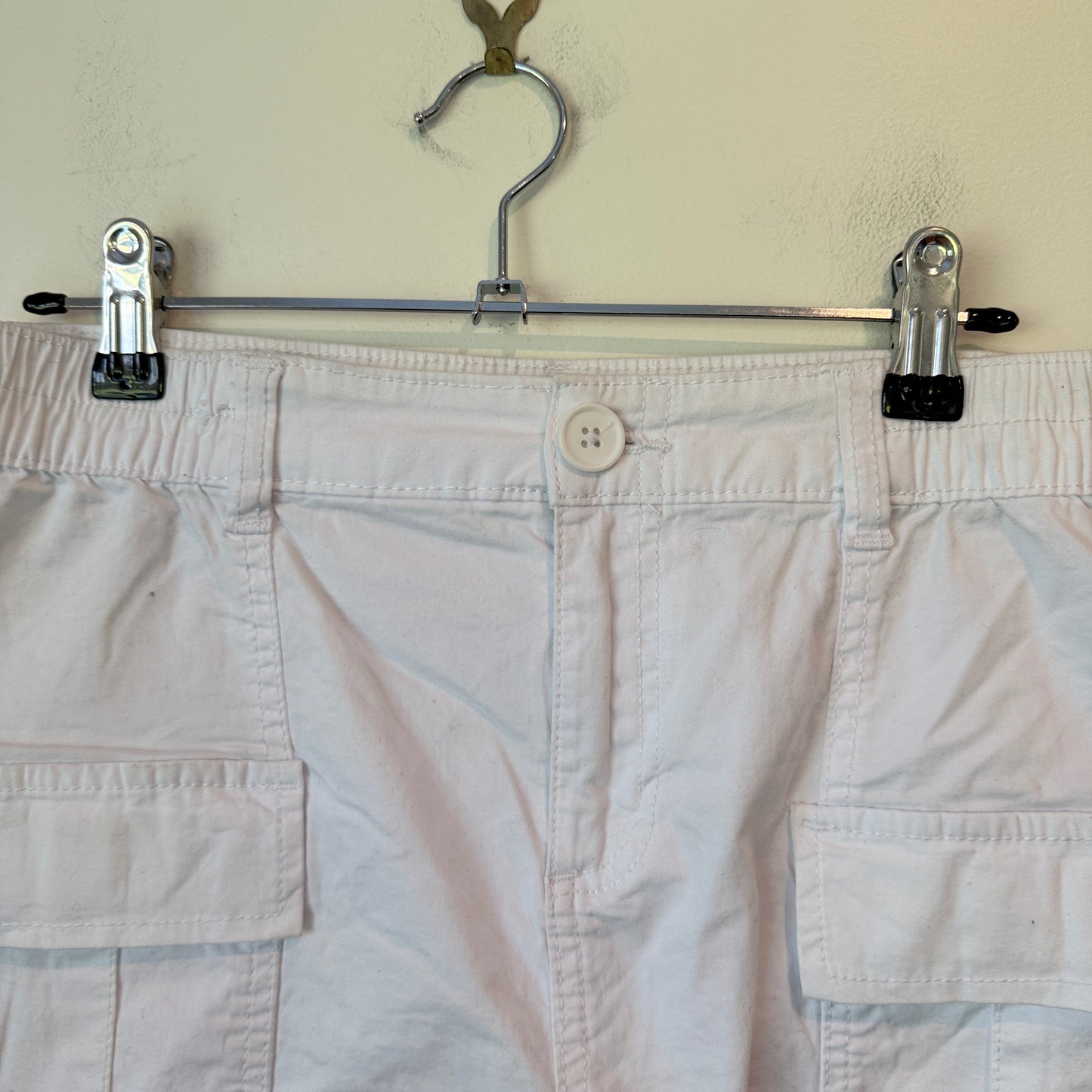 Anko White Cargo Mini Skirt Size 8