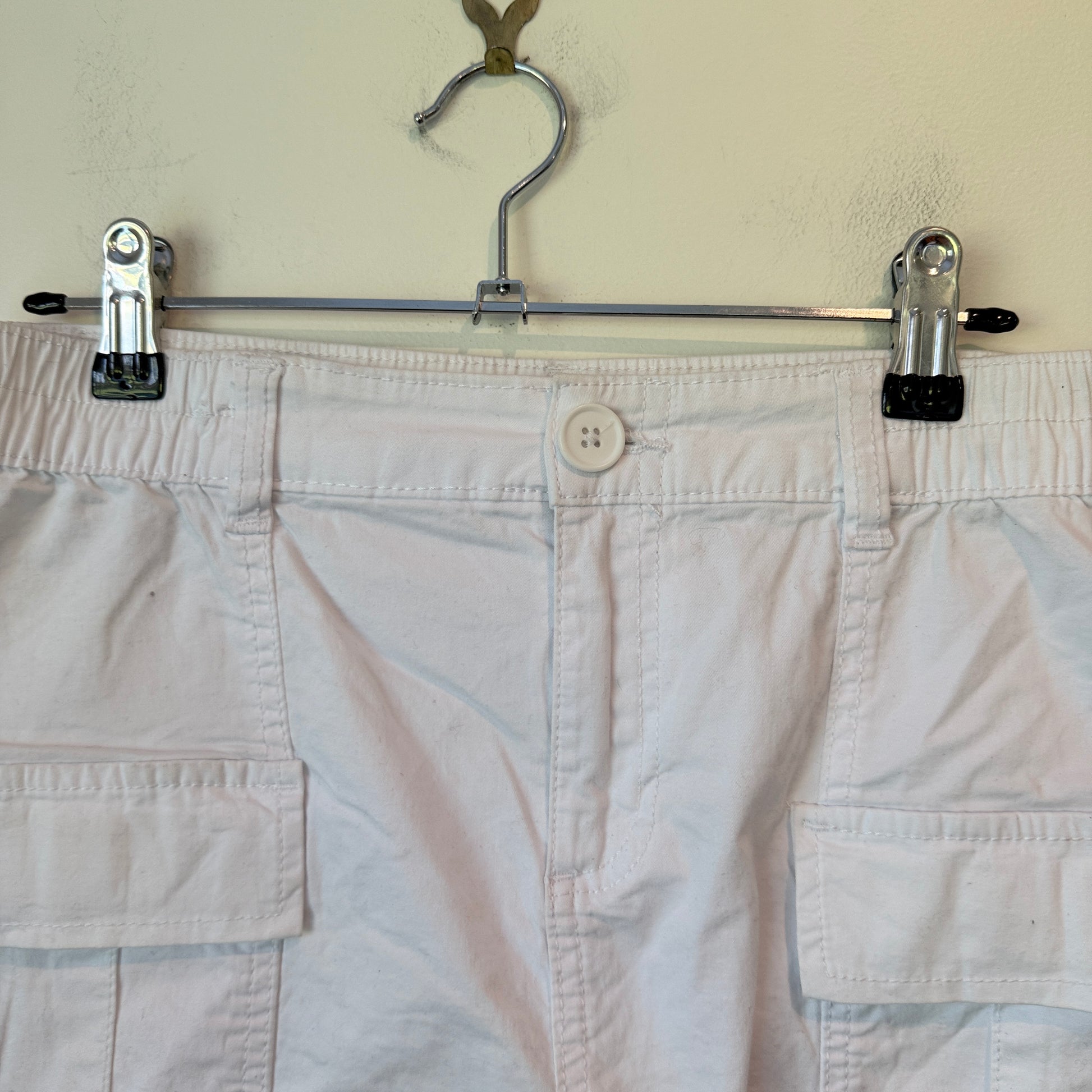 Anko White Cargo Mini Skirt Size 8