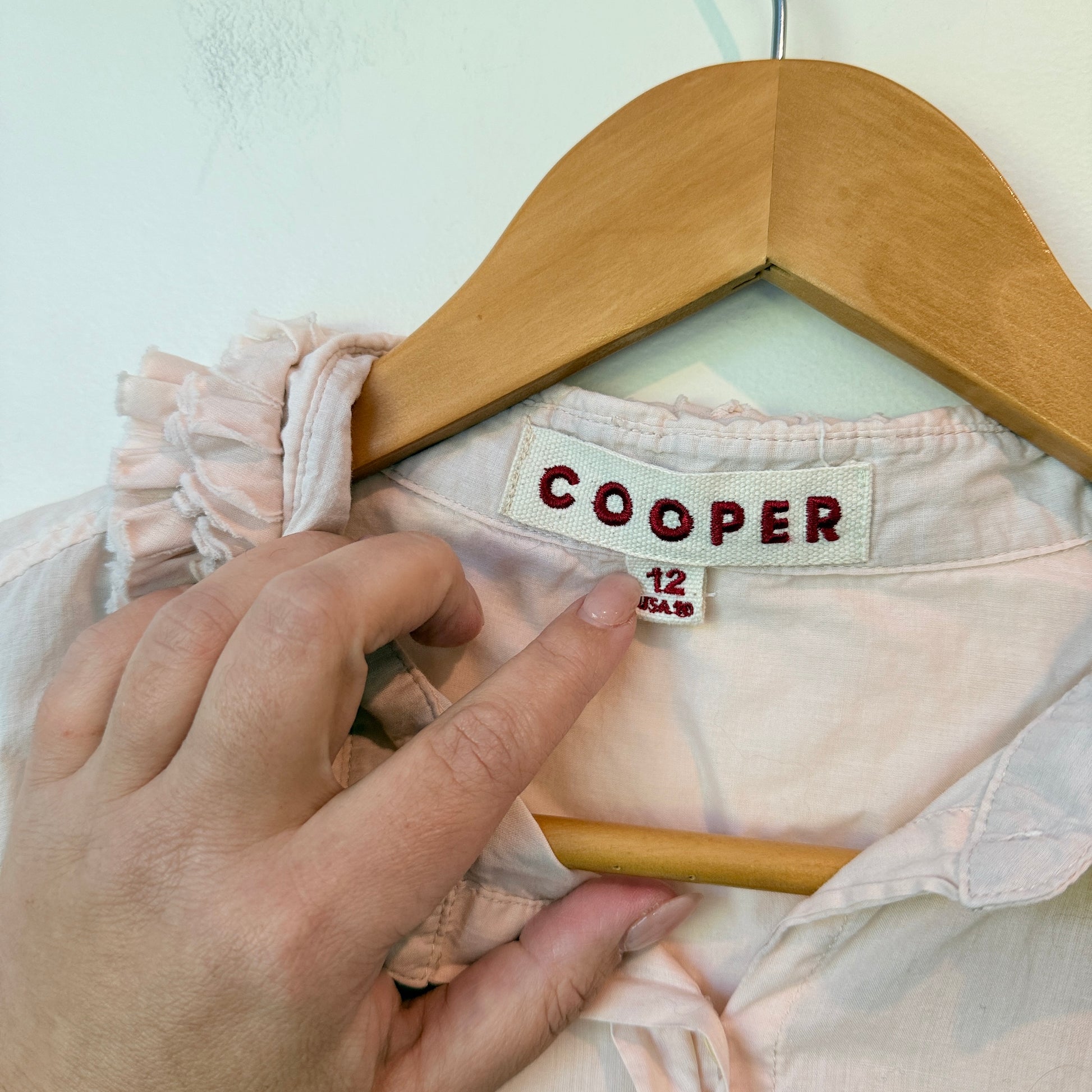 Cooper Ruffled Button-up Top Size 12