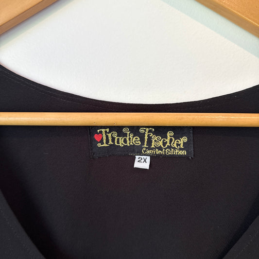 Tradie Trischer Sleeveless Black Maxi Dress Size 2XL