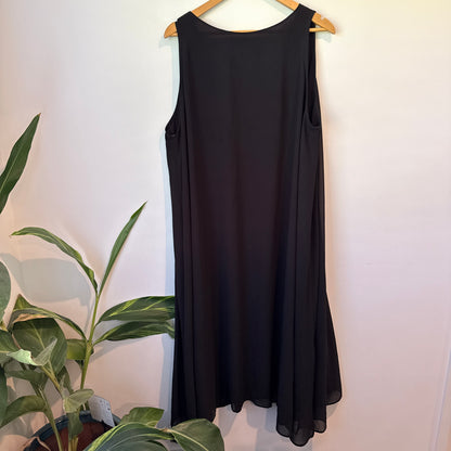 Tradie Trischer Sleeveless Black Maxi Dress Size 2XL