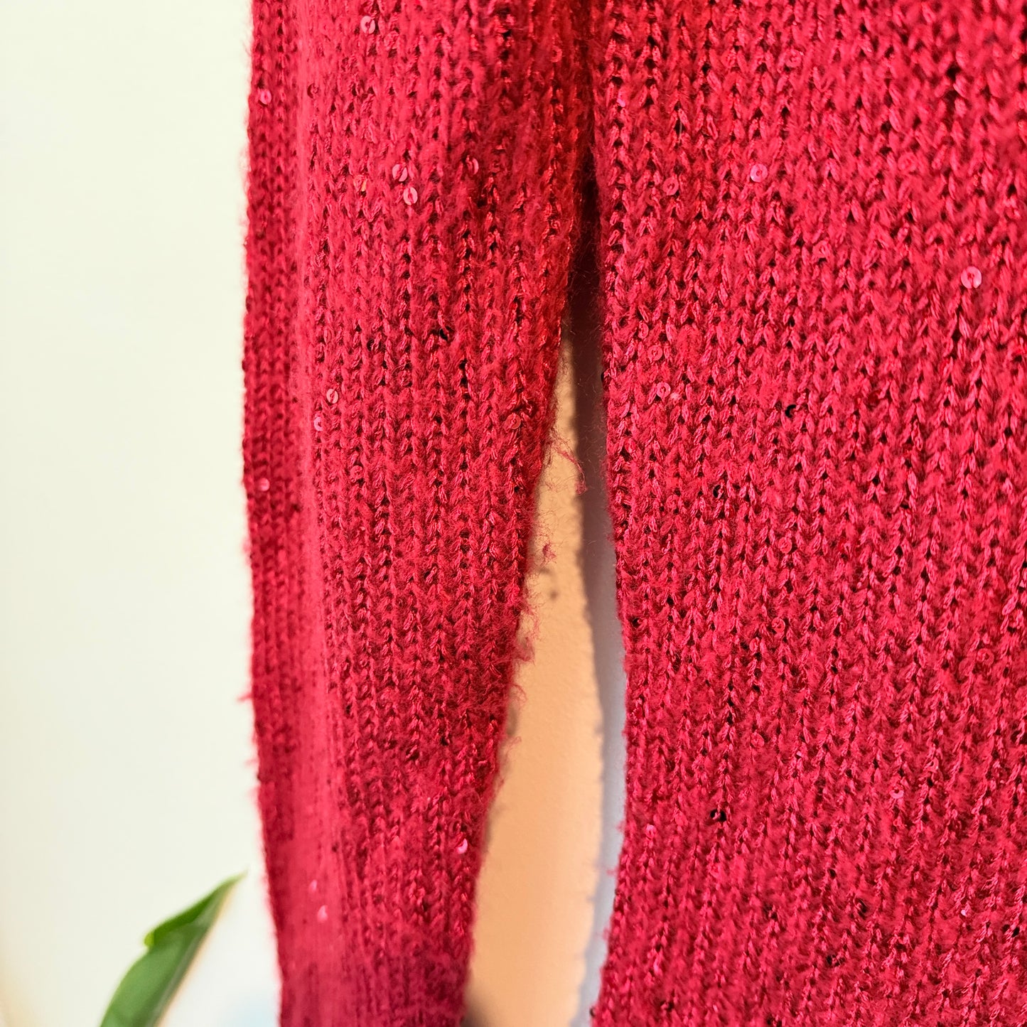 Rue21 Red Sparkly Pullover Sweater. Size M