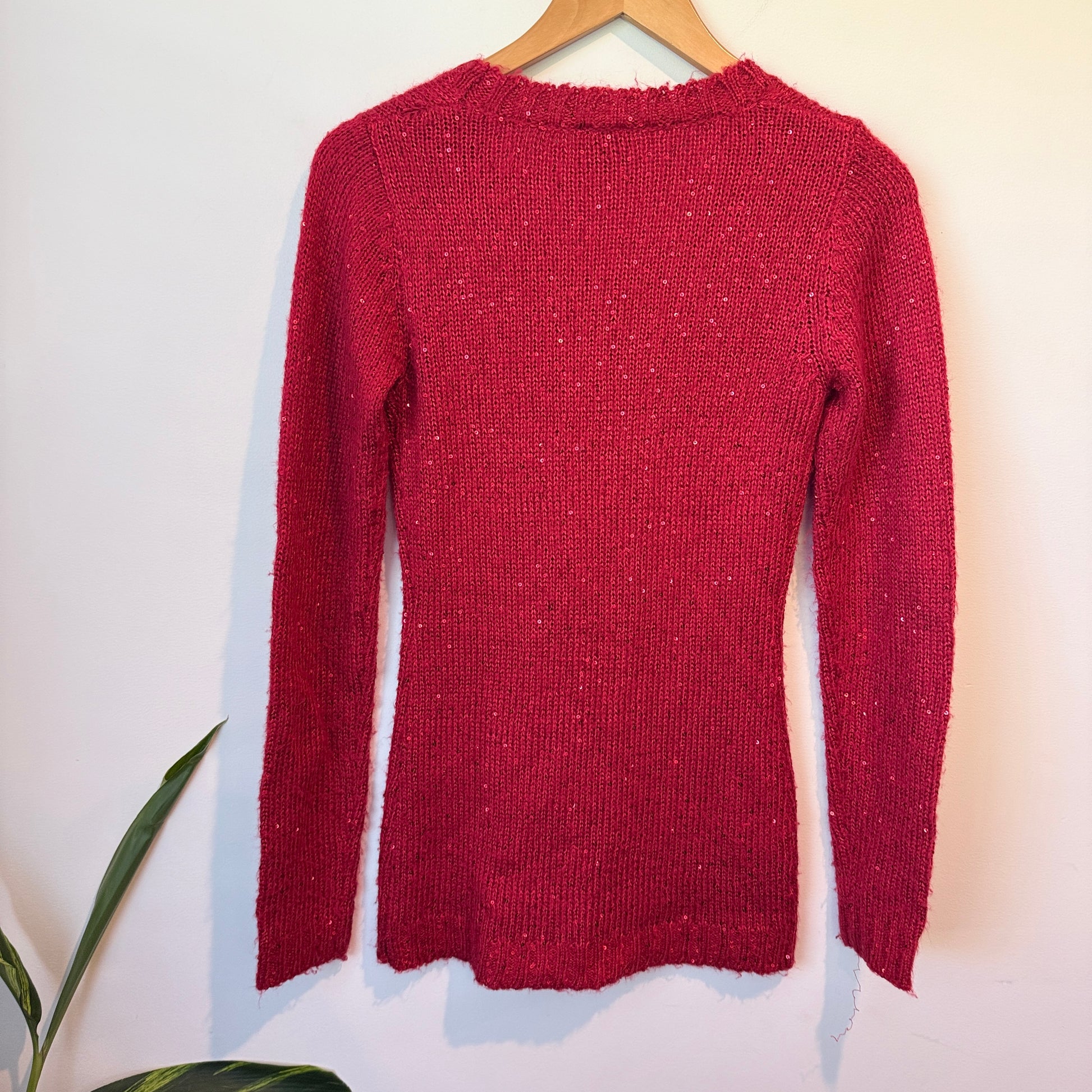 Rue21 Red Sparkly Pullover Sweater. Size M