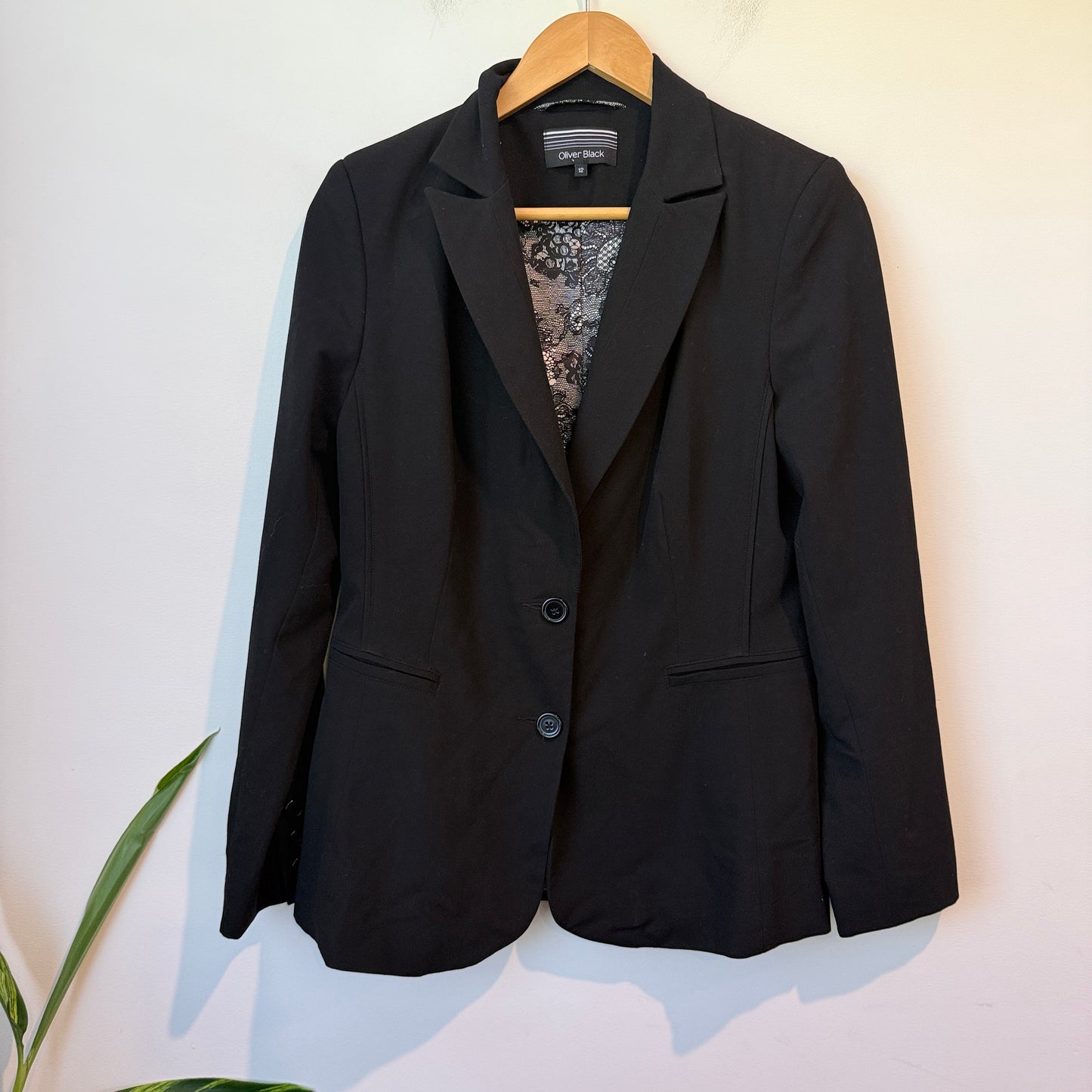 Oliver Black Black Blazer Size 12
