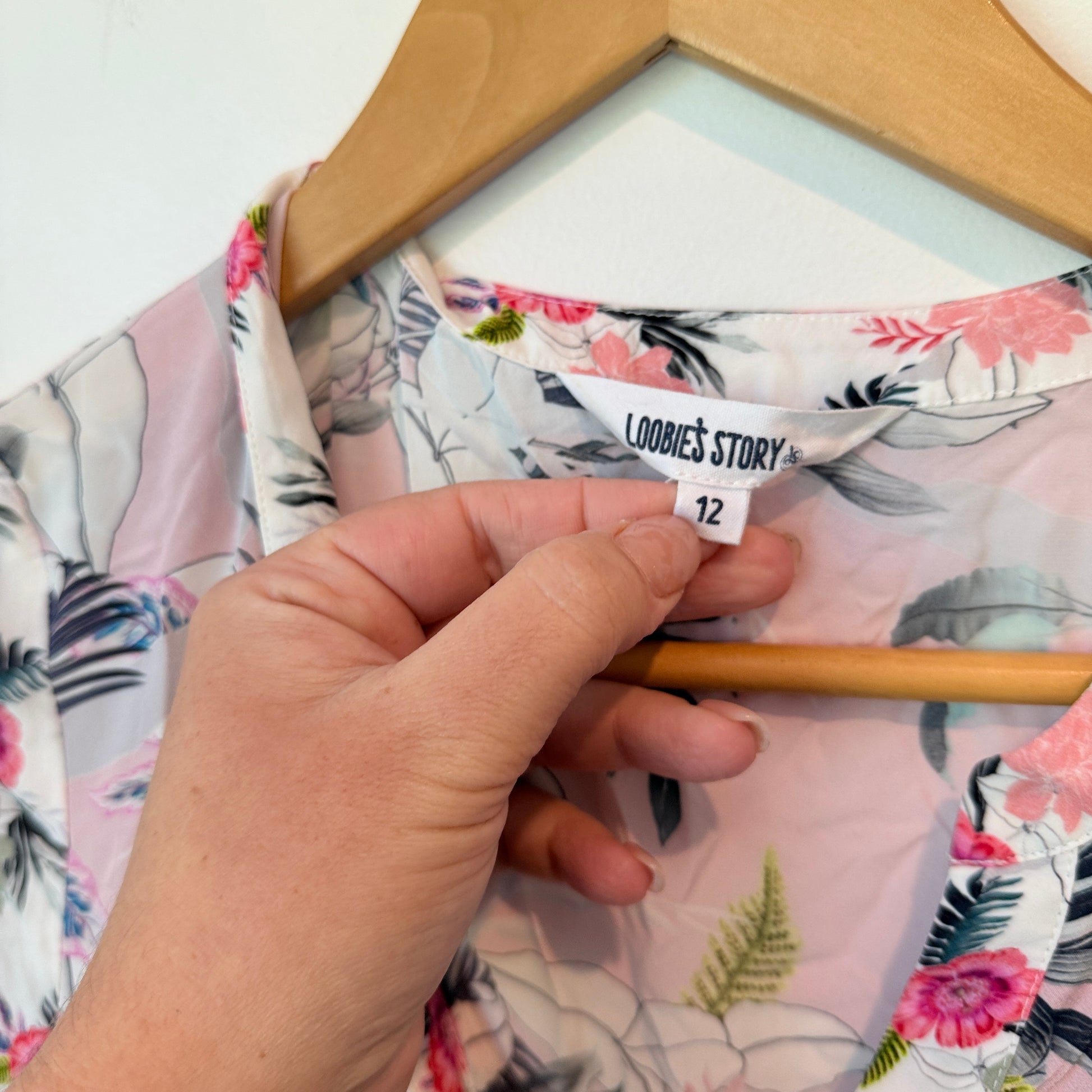 Loobies Story Soft Tropical Print Dress Size 12