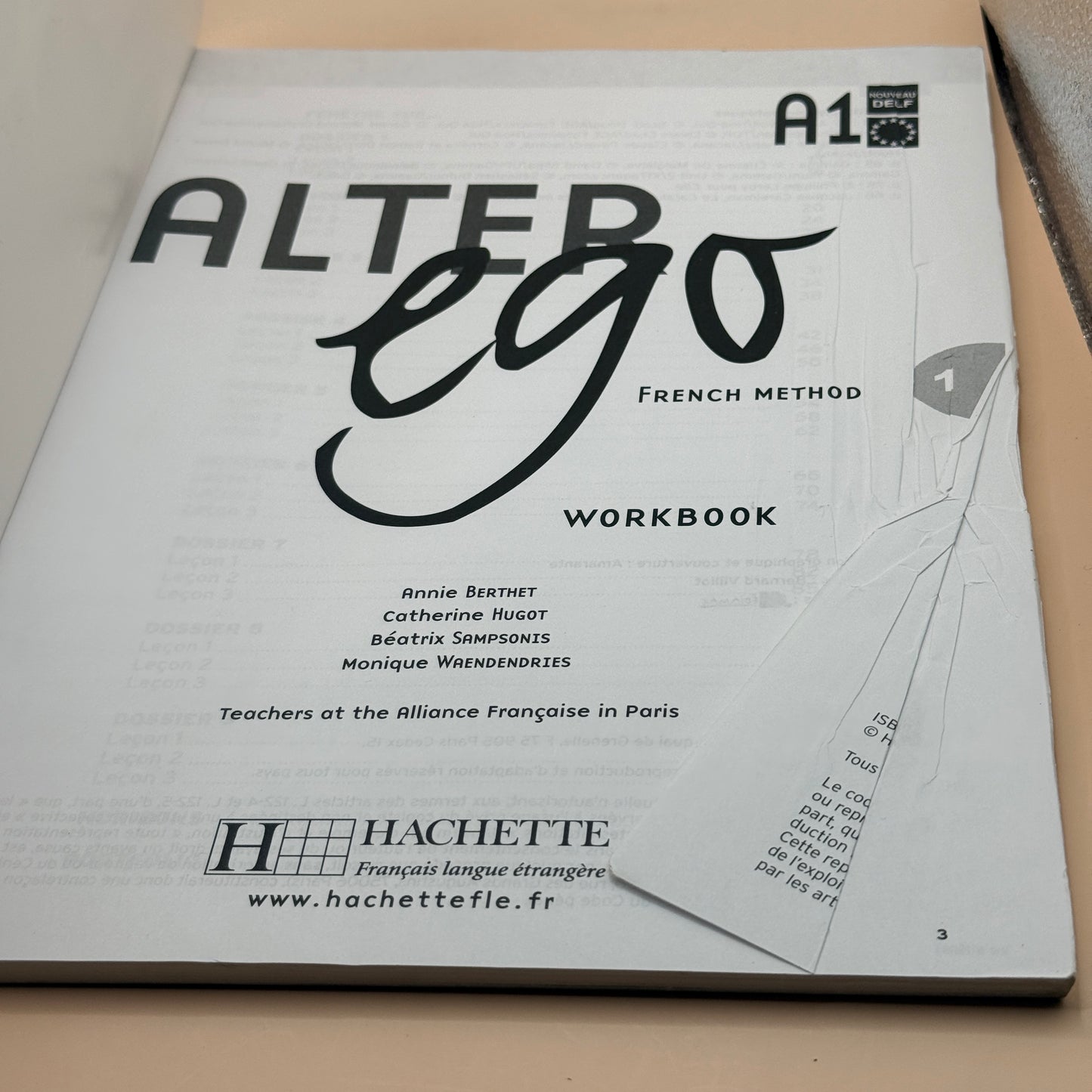 Alter Ego 1 French Method Workbook by Hachette Français Langue Étrangère