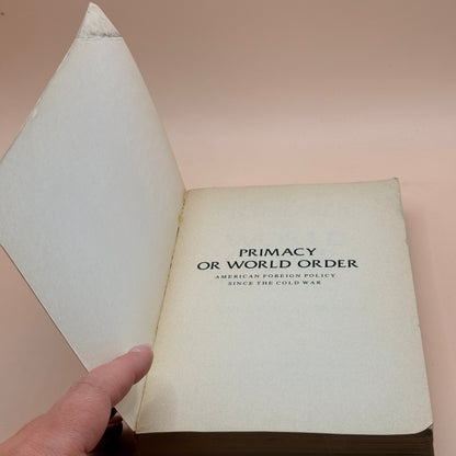 Primacy or World Order by Stanley Hoffmann