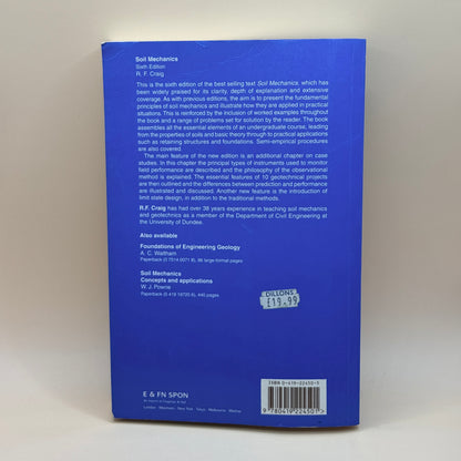 Soil Mechanics Sixth Edition by R. F. Craig