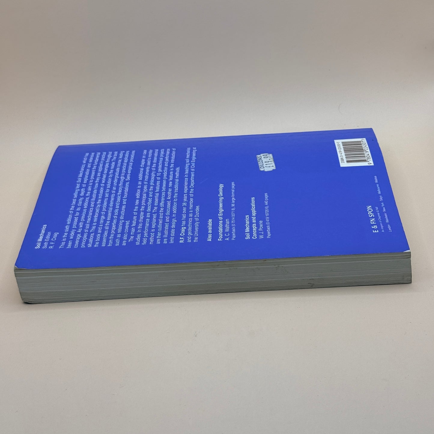 Soil Mechanics Sixth Edition by R. F. Craig