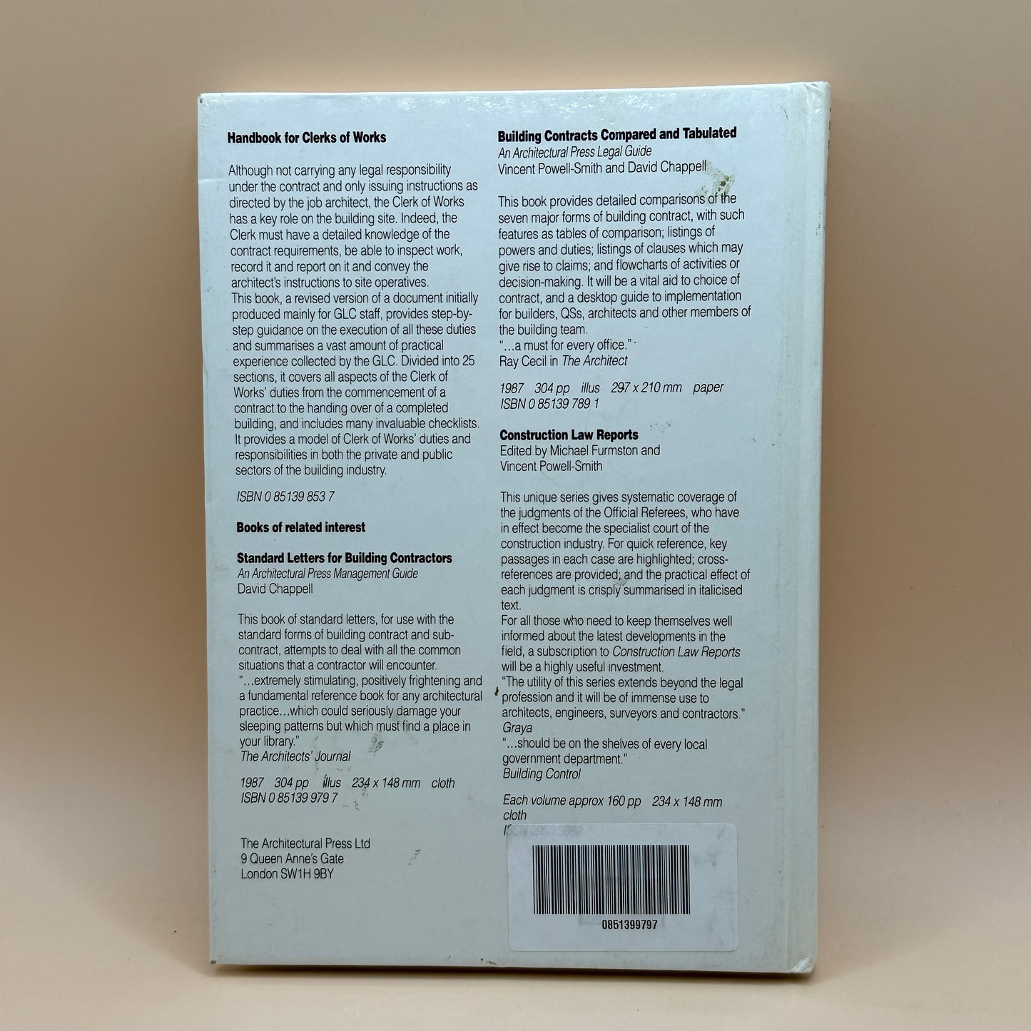 Handbook for Clerks of Works by GLC Staff