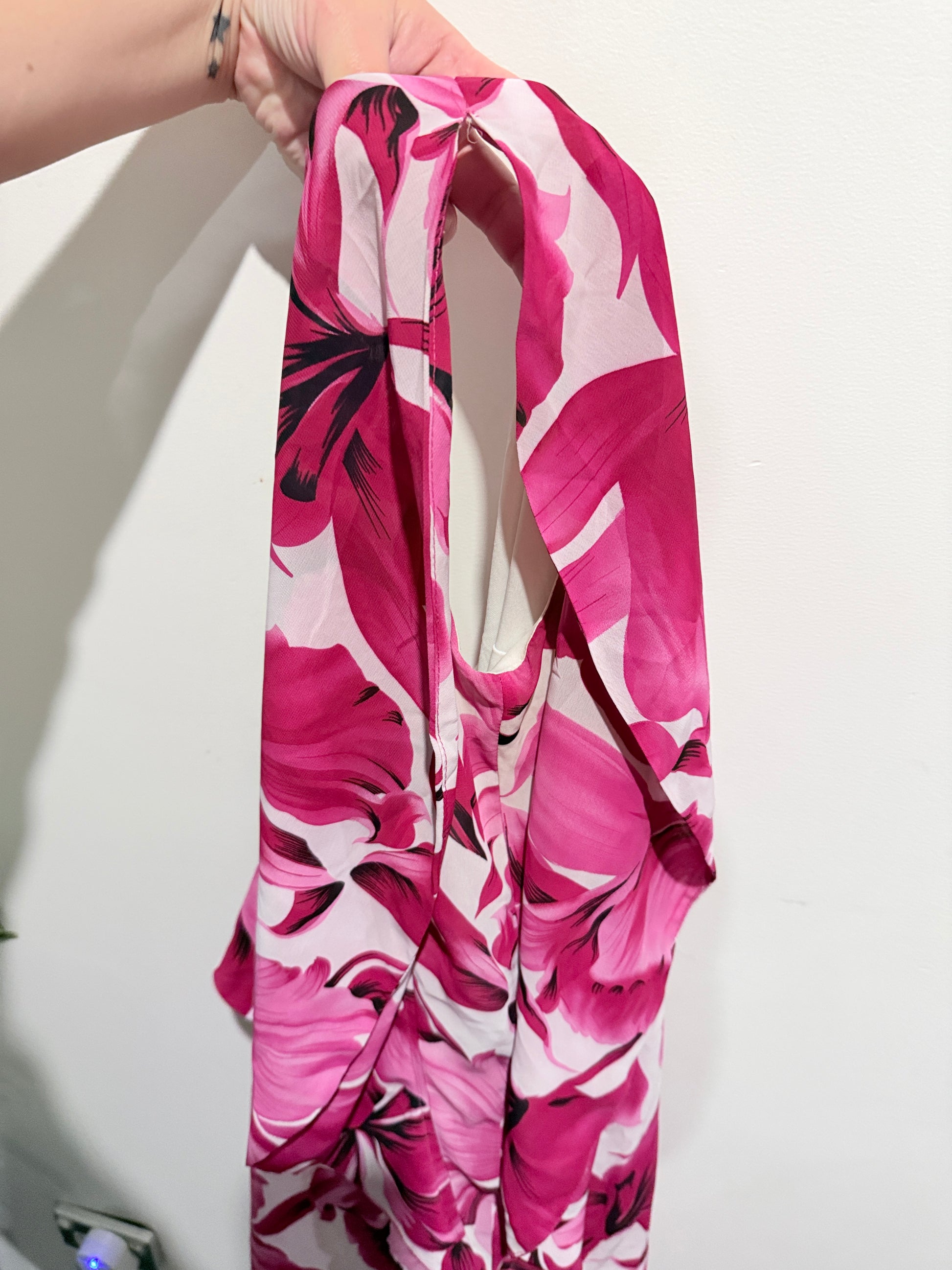 Staxs Pink Floral Print Top Size 16