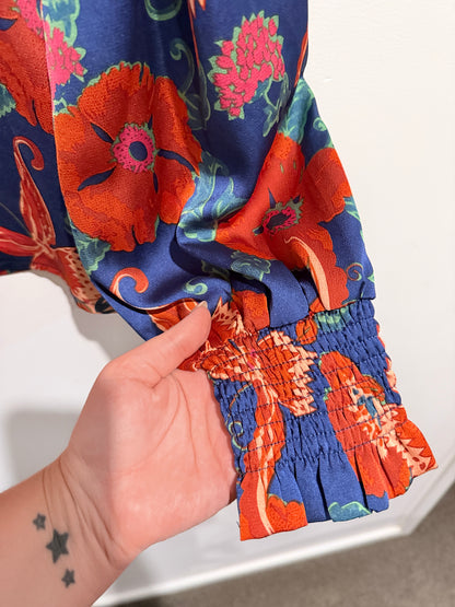 Charlo Floral-patterned Top Size 10