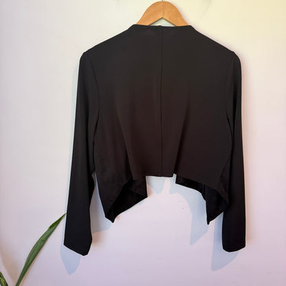 Brand Unknown Black And Pink Hanky Hem Tunic Top Size U/Arm to U/Arm 43cm