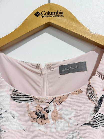 Jacqui. E Blush Pink Floral Dress Size M