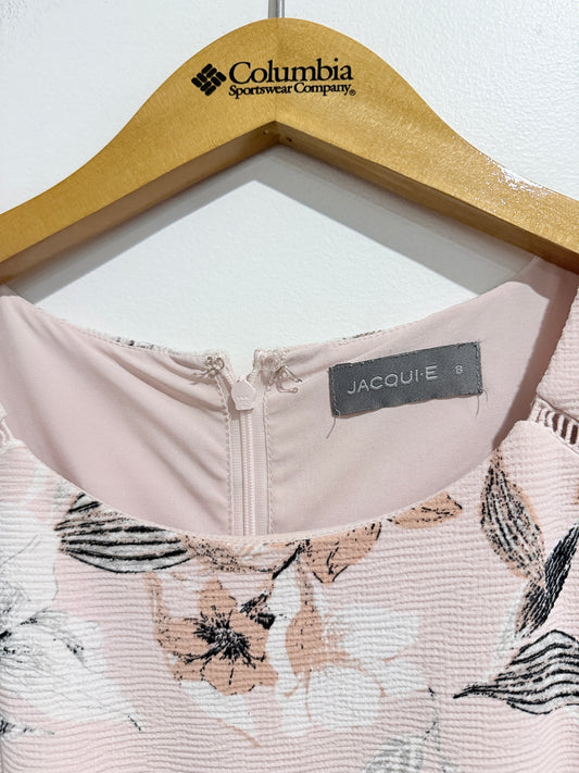 Jacqui. E Blush Pink Floral Dress Size M