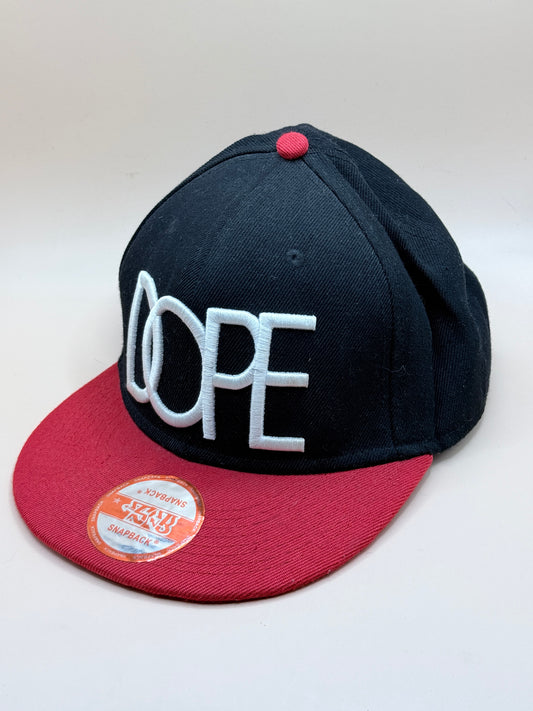 Brand Unknown Black Crown And Red Brim Snapback Cap