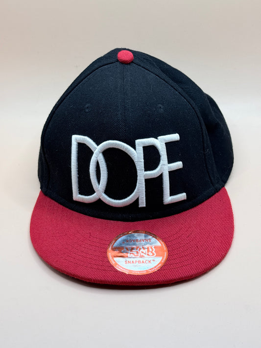 Brand Unknown Black Crown And Red Brim Snapback Cap