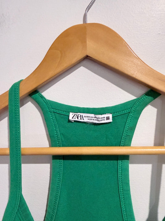 Zara Green Racerback Tank Dress. Size XS | 5