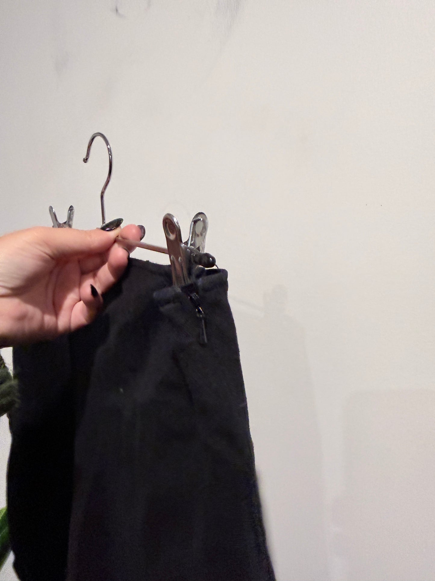 FOIL Black Linen Eyelet Skirt Size 10