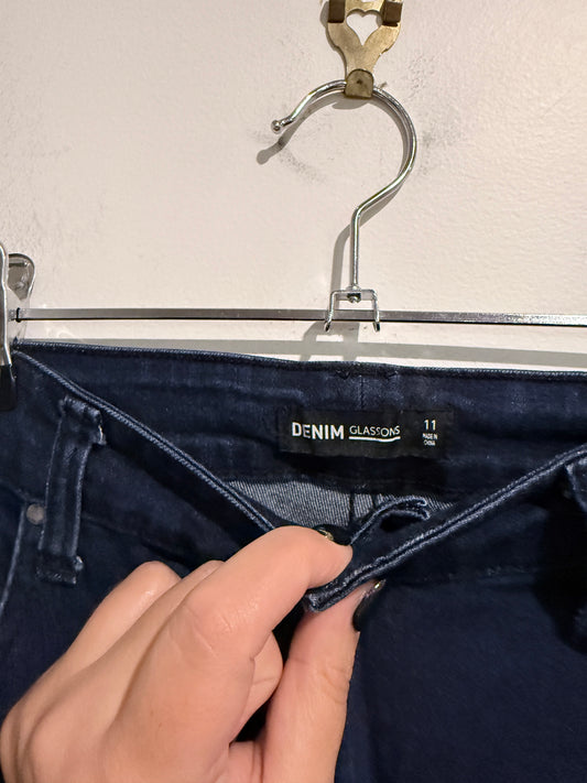 Glassons Dark Wash High-waist Skinny Jeans. Size 11