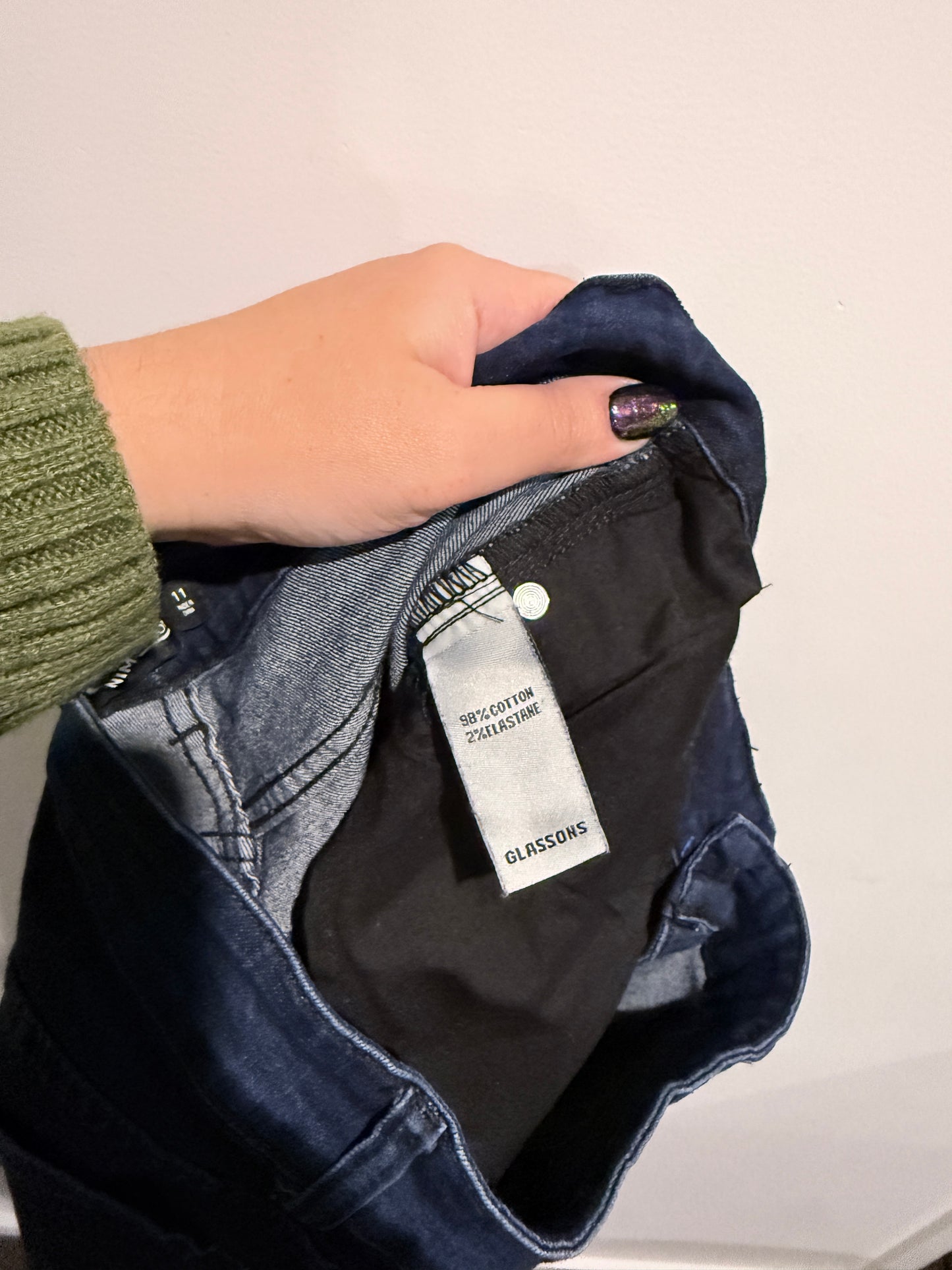 Glassons Dark Wash High-waist Skinny Jeans. Size 11